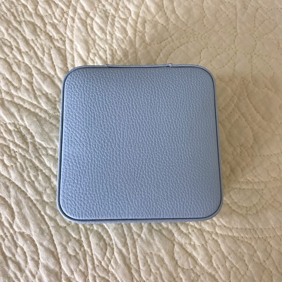 Mark & Graham Small Vegan Leather Travel Jewelry Case Aqua - Picture 5 of 9